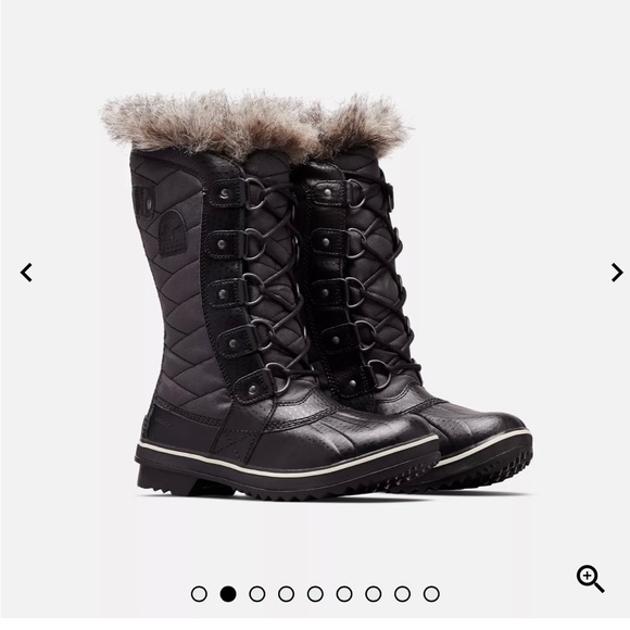 Sorel Toffino  waterproof black/ fur boots - Picture 3 of 14